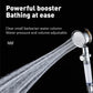 High Pressure Shower head with filters Vortex hydro jet Turbo Propeller 360 Degrees Rotating Easy Install(I-Blue) AD